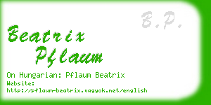 beatrix pflaum business card